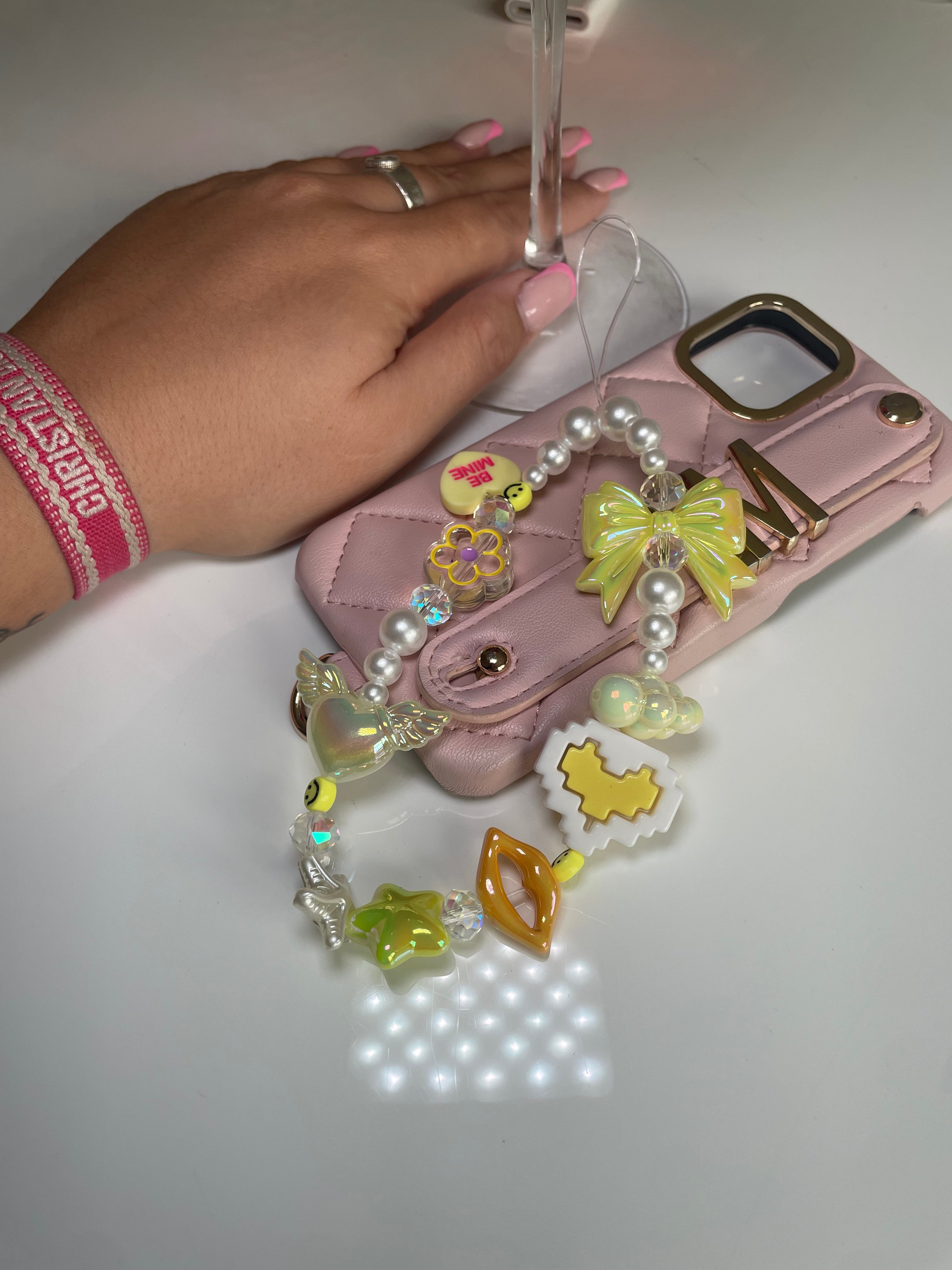 Yellow craze phone charm